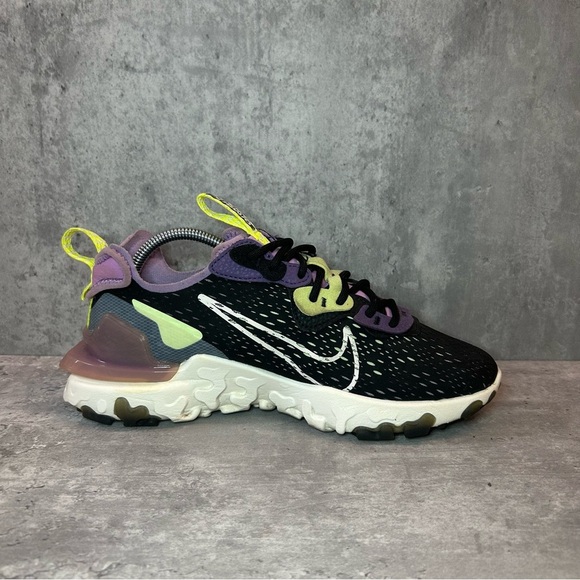 Nike React Vision Running Shoes CI7523-002 Womens sz 7 - black/purple - Picture 3 of 6